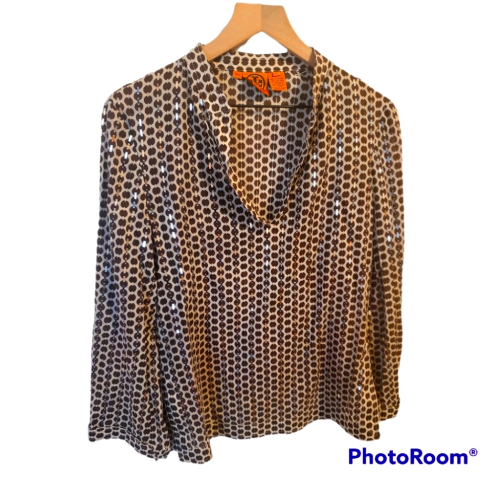 Tory Burch brown blouse